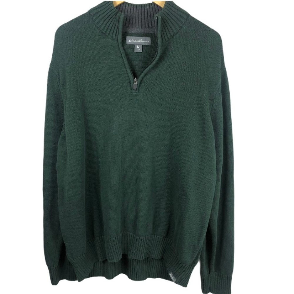 Eddie Bauer Men's Heavy Weight 1/4 Zip Sweater 2XL